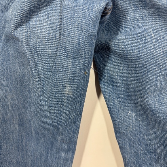 Rollas Blue Cropped High Rise Straight Jeans Raw Hem Vintage Denim Size 26 - Picture 10 of 16